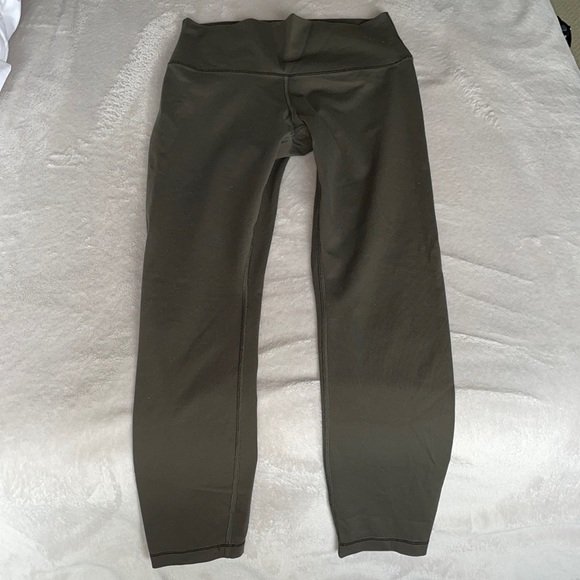 Green Lulu Lemon Leggings Size 6 - Picture 1 of 3